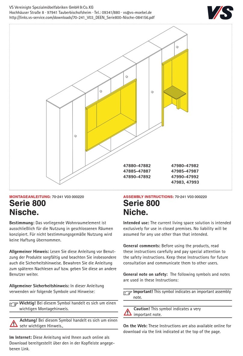 VS Niche 800 Series User manual