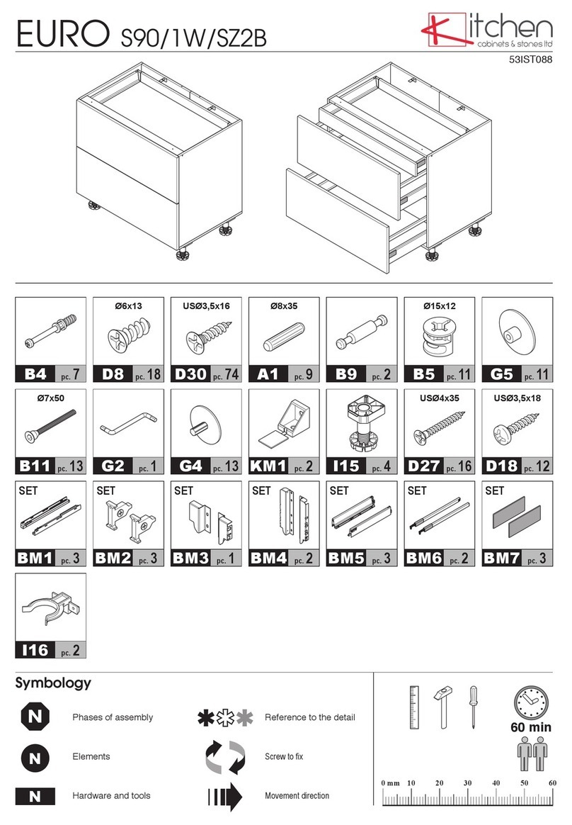 Kitchen EURO S90/1W/SZ2B Assembly instructions