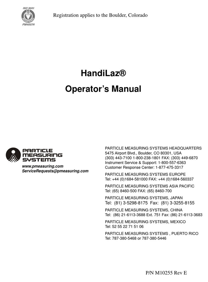 Particle Measuring Systems HandiLaz User manual