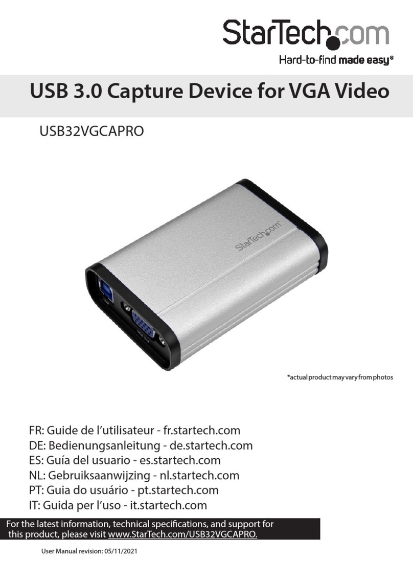 StarTech.com USB32VGCAPRO User manual StarTech.com USB32VGCAPRO User manual