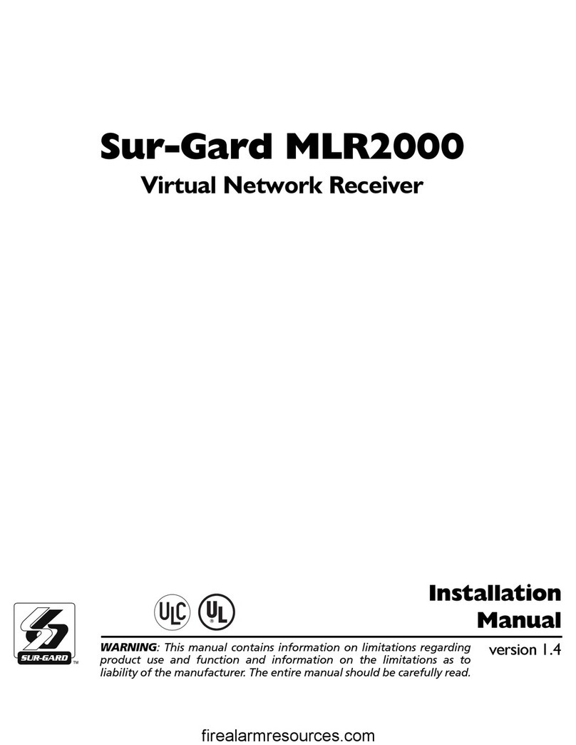 Sur-Gard SG-MLR2000 User manual Sur-Gard SG-MLR2000 User manual