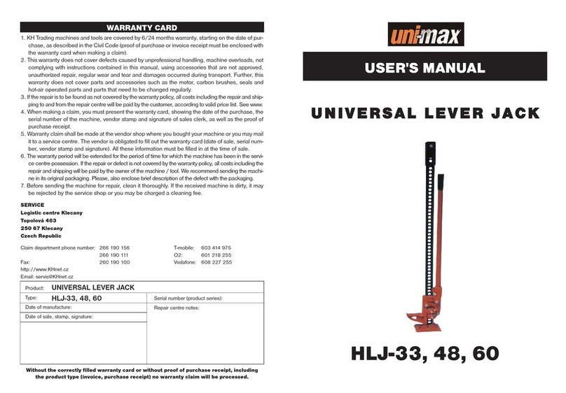 Unimax HLJ-33 User manual
