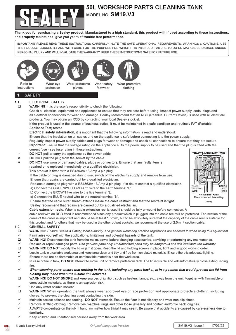 Sealey SM19.V3 quick start guide Sealey SM19.V3 quick start guide