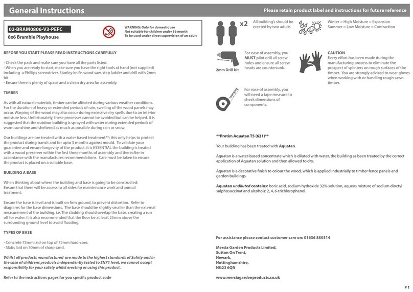Mercia Garden Products 02BRAM0806-V3-PEFC Instruction manual Mercia Garden Products 02BRAM0806-V3-PEFC Instruction manual