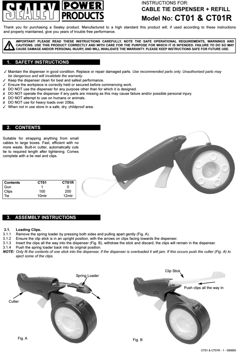 Sealey POWER PRODUCTS CT01 User manual