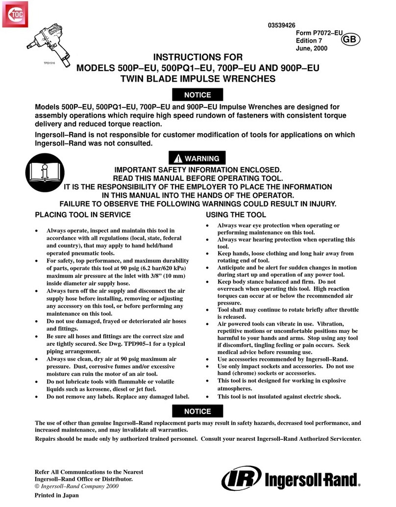 Ingersoll-Rand 500P-EU instructions