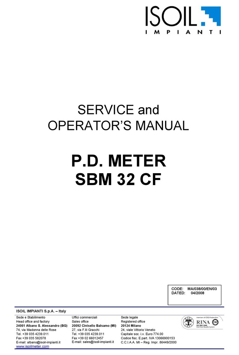 ISOIL SBM 32 CF User manual