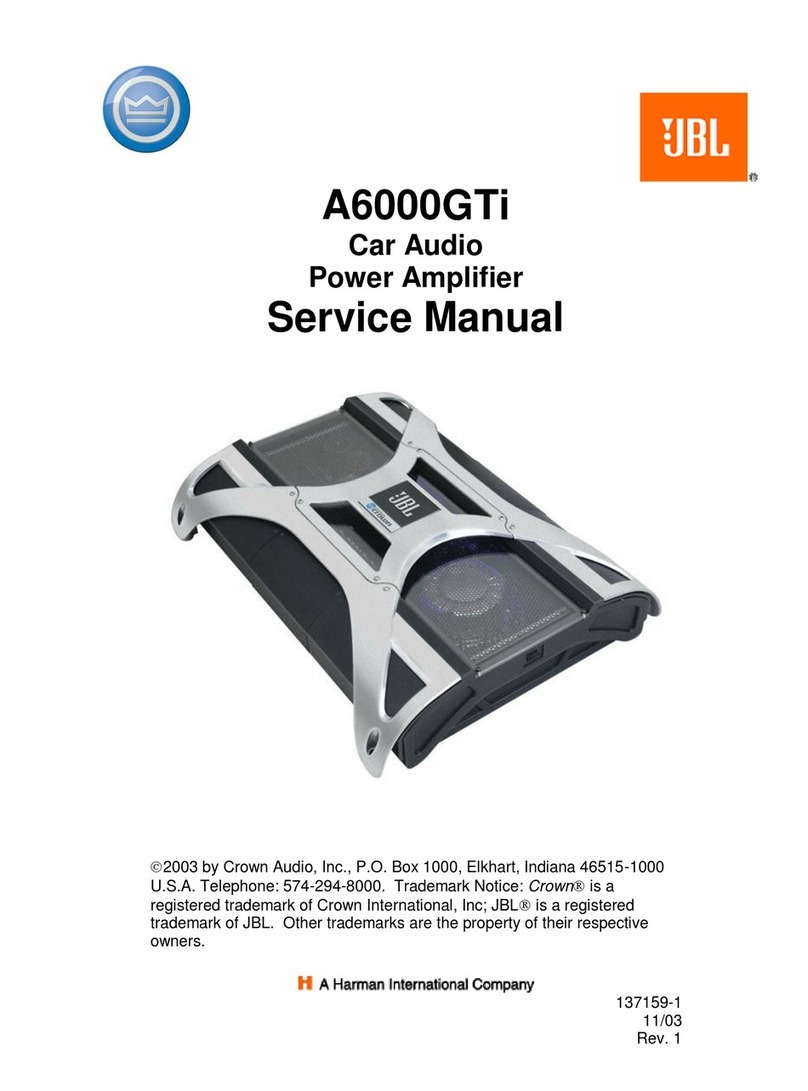 JBL A6000GTi User manual