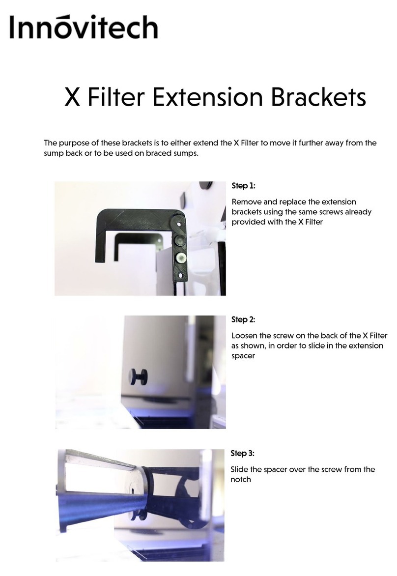 Innovitech X Filter Extension Brackets quick start guide