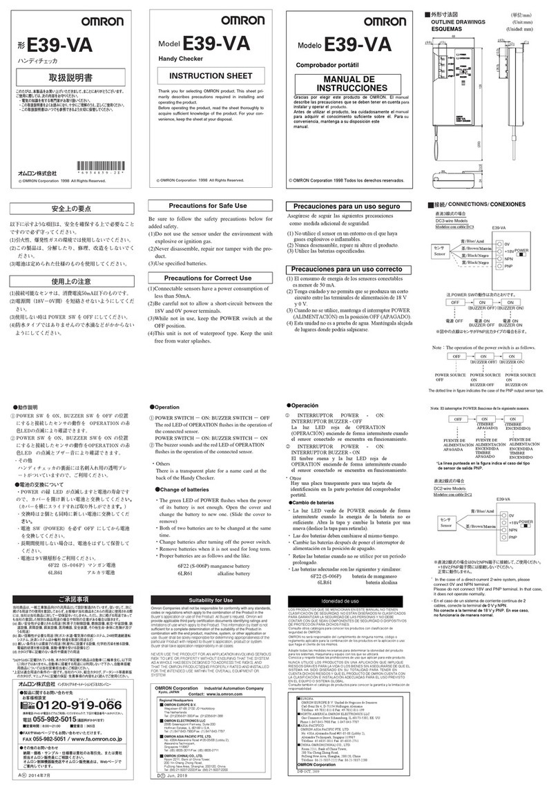 Omron E39-VA User manual