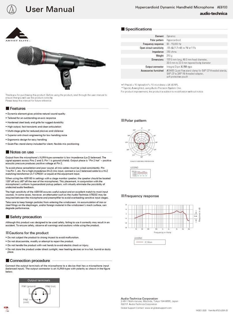 Audio Technica ARTIST ELITE AE6100 User manual
