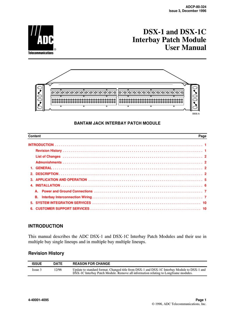 ADC DSX-1 User manual