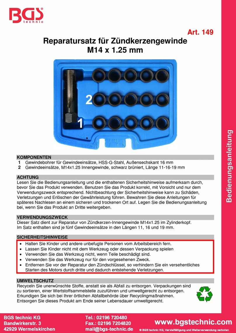 BGS technic 149 User manual BGS technic 149 User manual