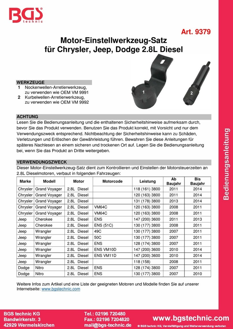 BGS technic 9379 User manual BGS technic 9379 User manual
