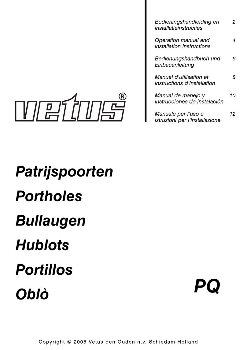 Vetus PQ Operation manual and installation instructions