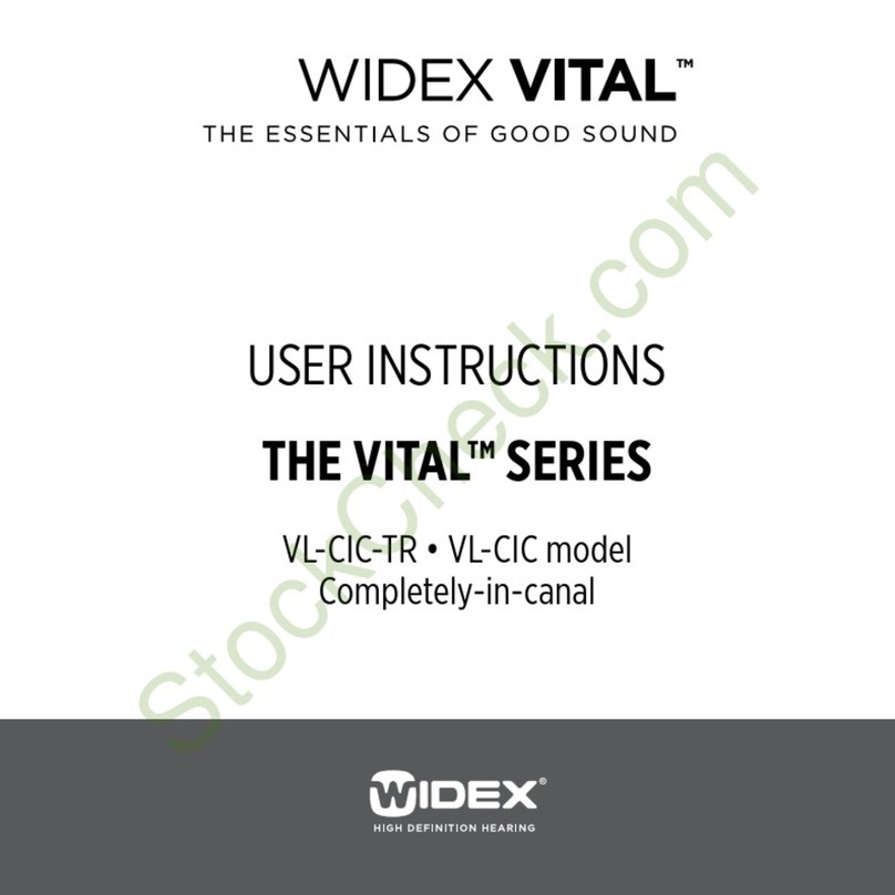 Widex VITAL Series User manual