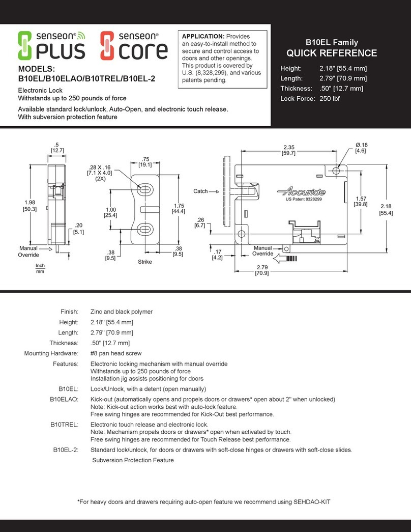 Accuride B10EL Series quick reference