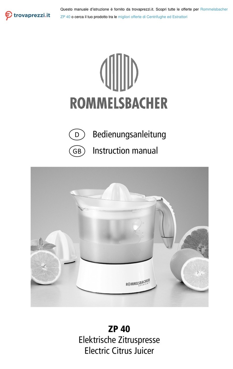 Rommelsbacher ZP 40 instruction manual