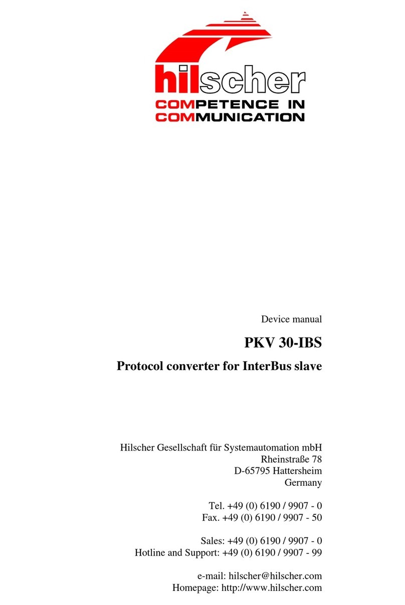 hilscher PKV 30-IBS Device manual