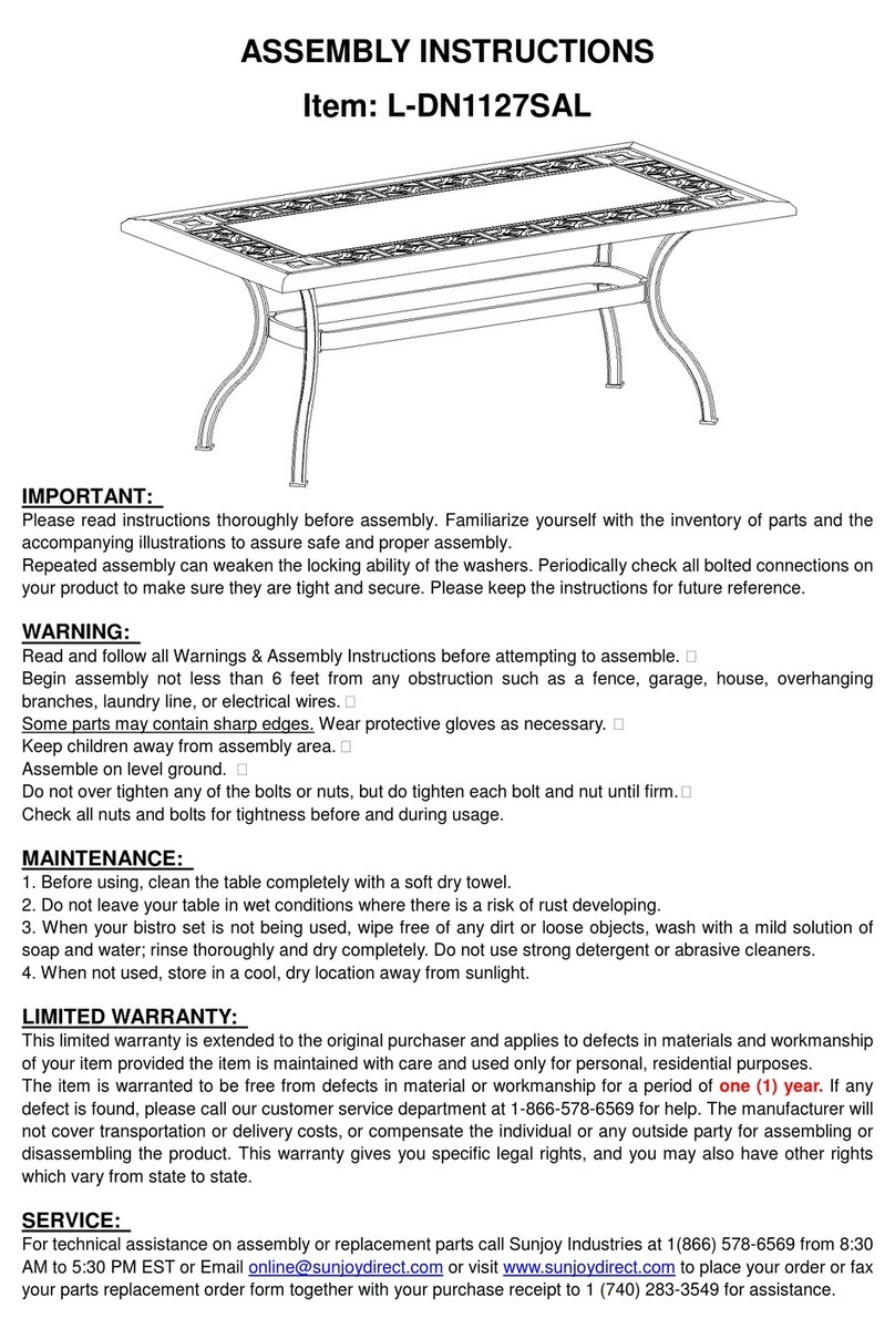Sunjoy L-DN1127SAL User manual