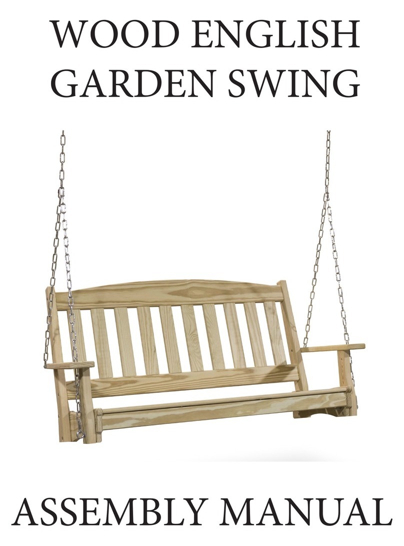 Yard Craft WOOD ENGLISH GARDEN SWING User manual