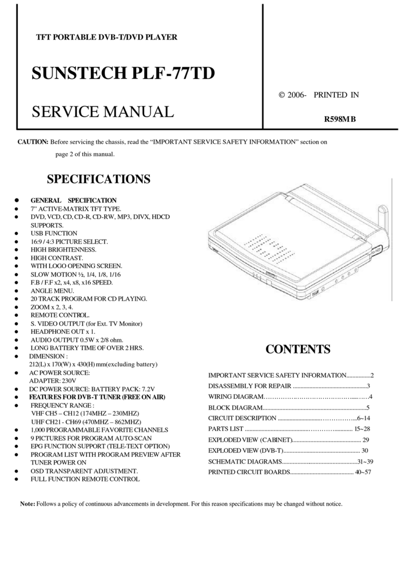 Sunstech PLF-77TD Service manual