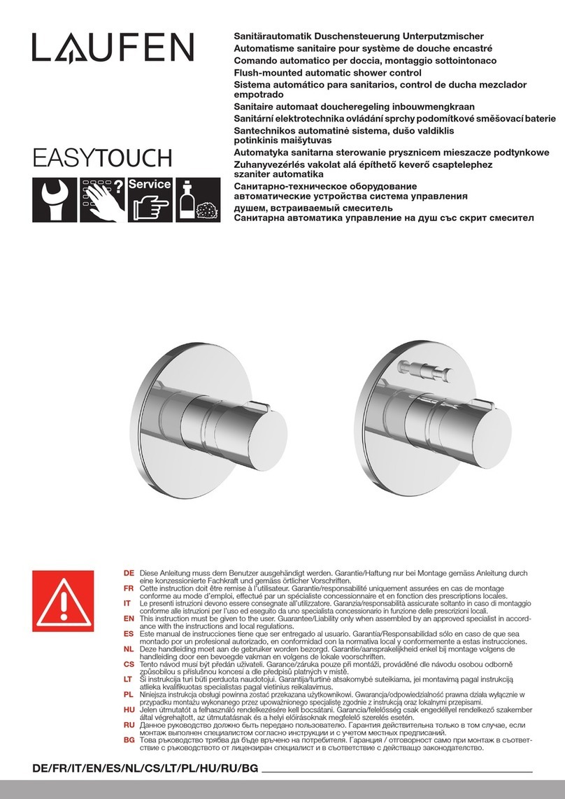 Laufen EASYTOUCH HF741078100000 User manual Laufen EASYTOUCH HF741078100000 User manual