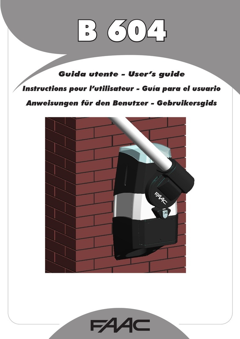 FAAC B 604 user guide