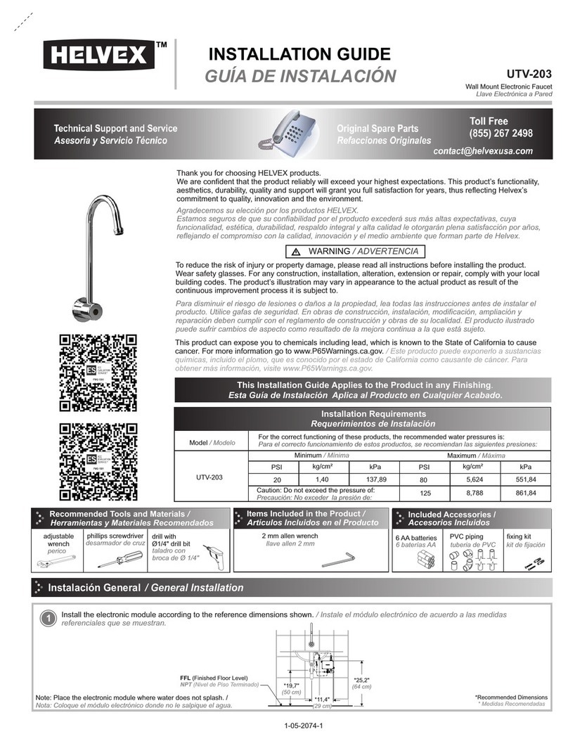 Helvex UTV-203 installation guide