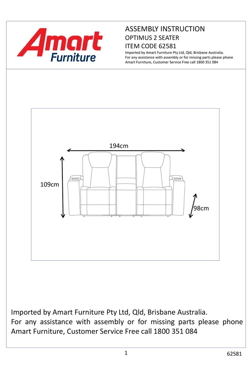 Amart Furniture OPTIMUS 62581 Assembly instruction Amart Furniture OPTIMUS 62581 Assembly instruction