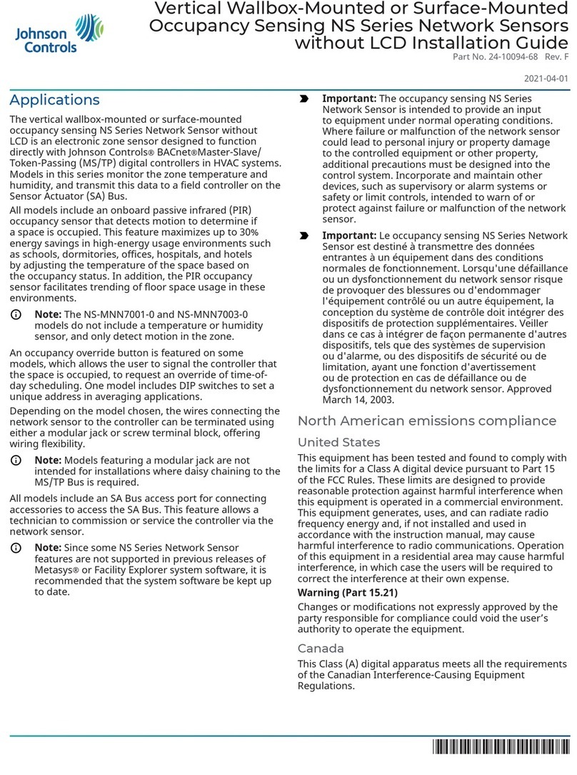 Johnson Controls NS Series User manual