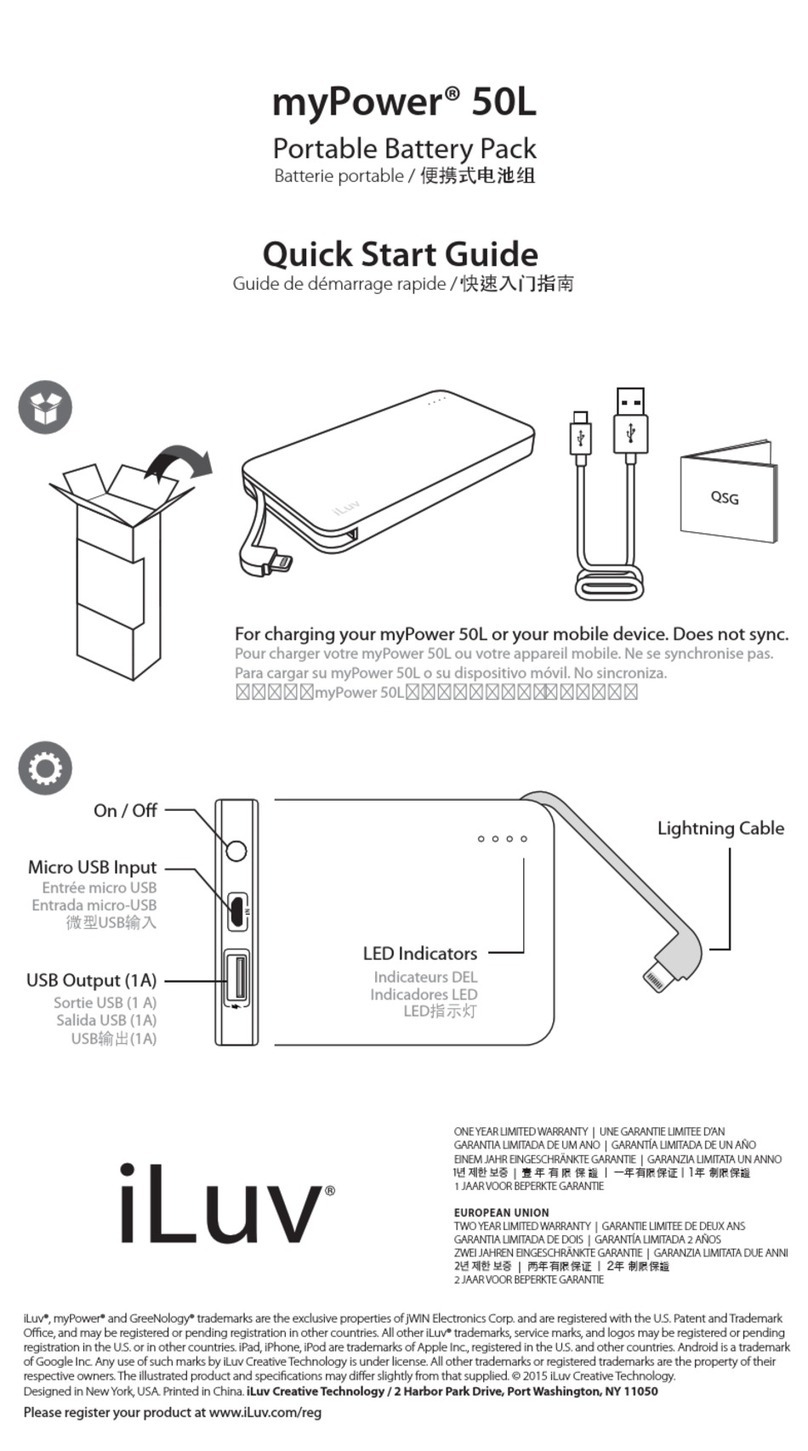 Iluv myPower 50L quick start guide