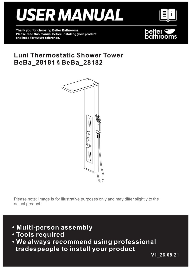 Better Bathrooms Luni BeBa 28181 user manual Better Bathrooms Luni BeBa 28181 user manual