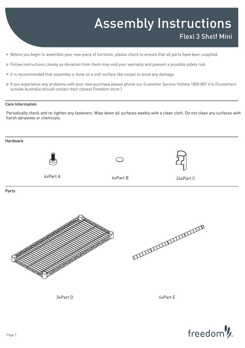 Freedom Flexi 3 Shelf Mini User manual