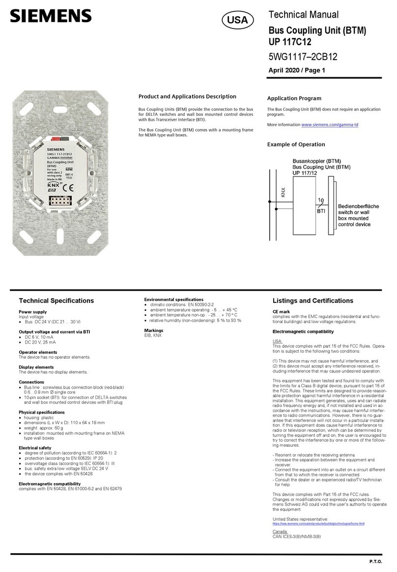 Siemens UP 117C12 User manual