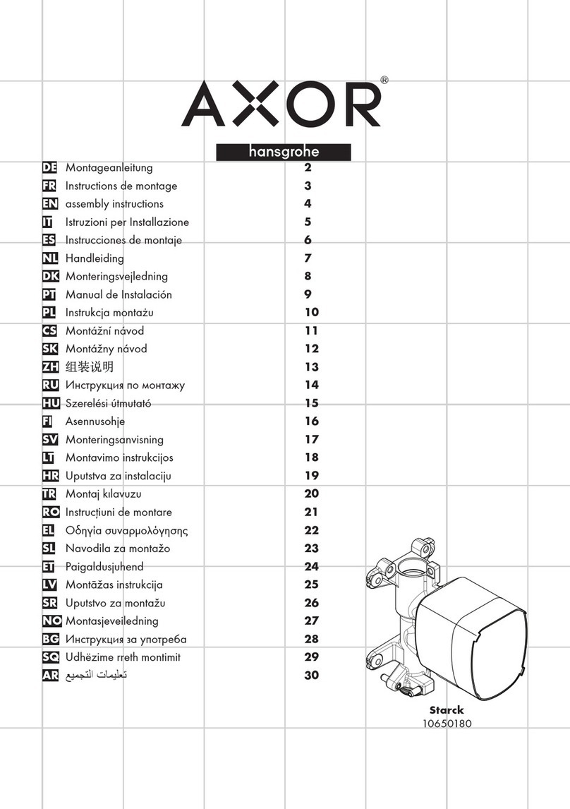 Hans Grohe AXOR ShowerCollection 10650180 User manual Hans Grohe AXOR ShowerCollection 10650180 User manual
