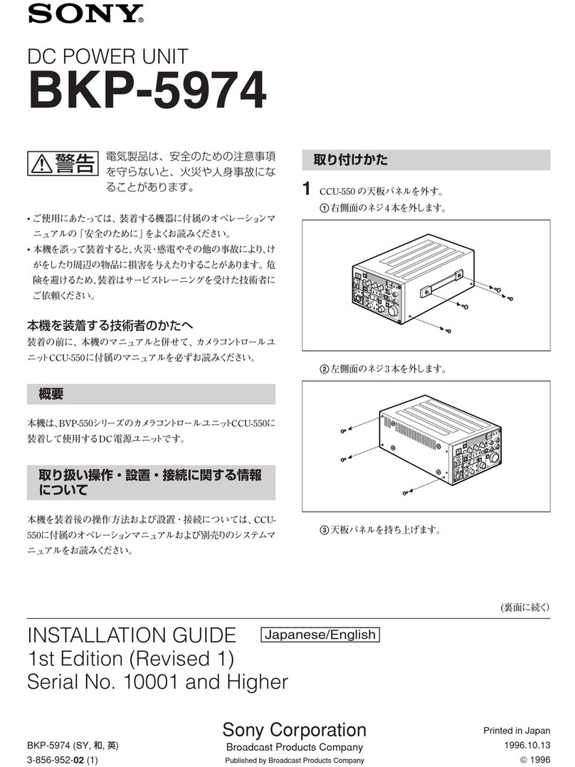 Sony BKP-5974 User manual