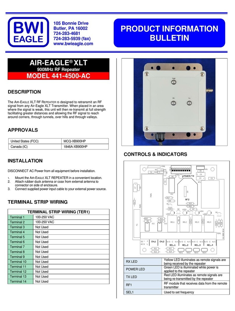 BWI Eagle AIR-EAGLE XLT Product information bulletin