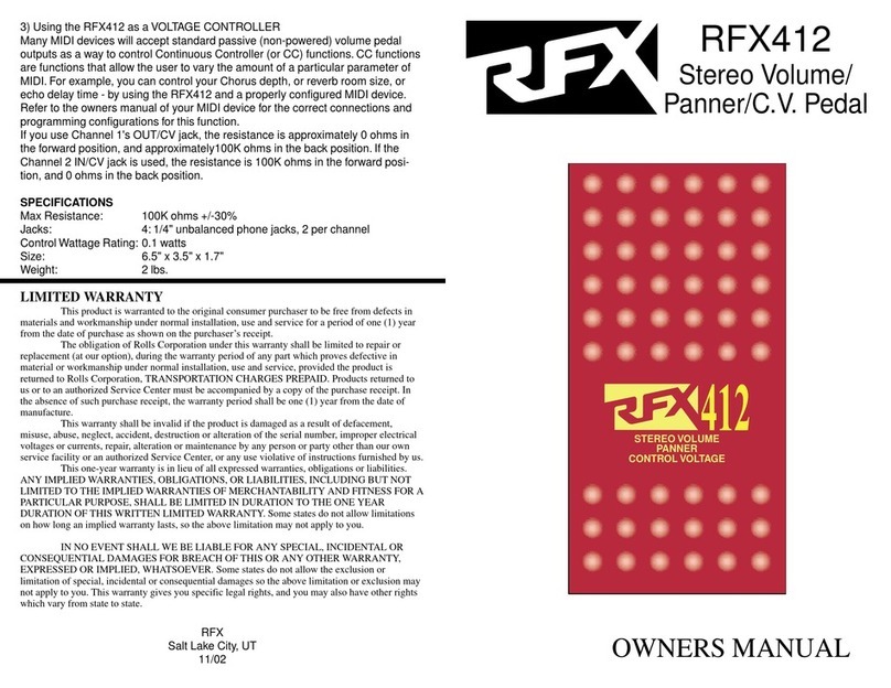 RFX 412 owner's manual