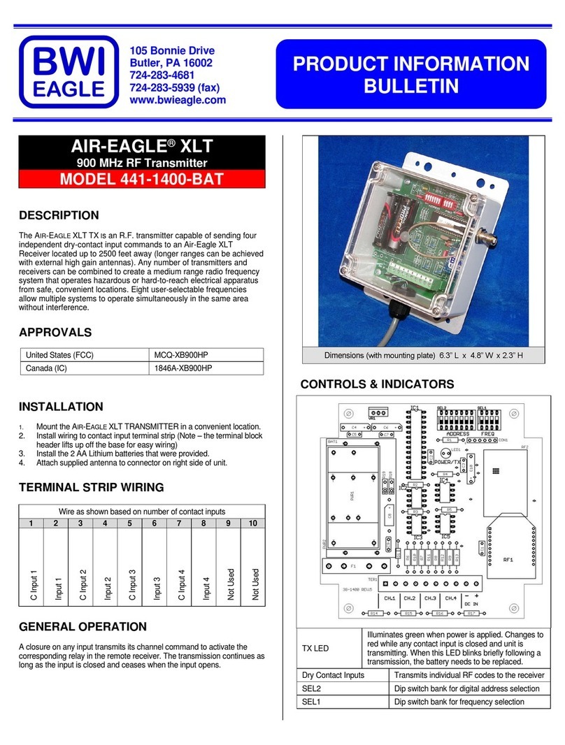 BWI Eagle AIR-EAGLE XLT Product information bulletin