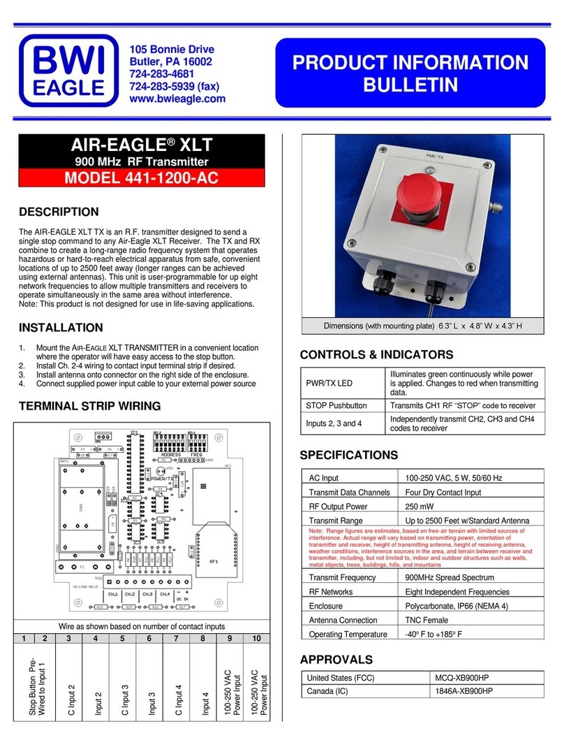 BWI Eagle AIR-EAGLE XLT Product information bulletin