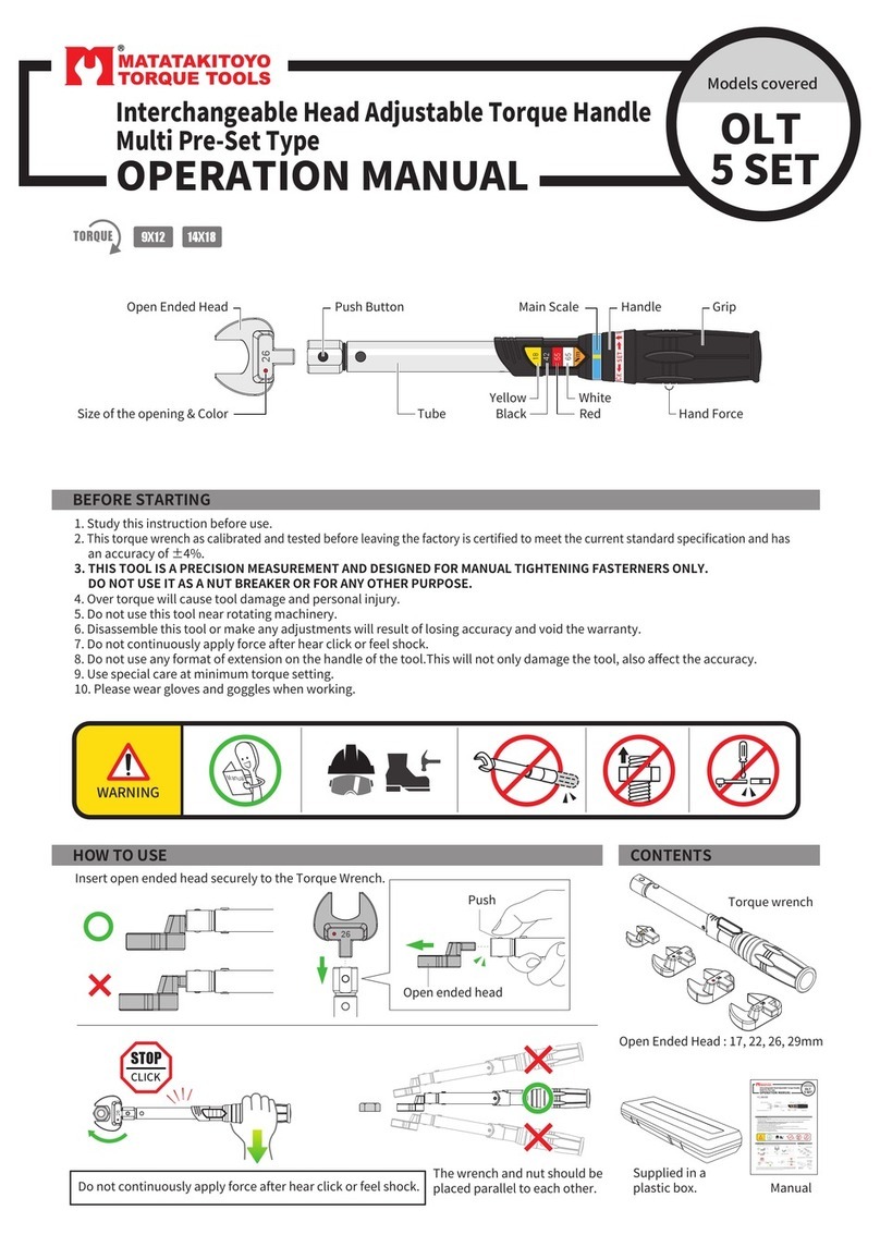 Matatakitoyo Torque Tools OLT 5 SET User manual