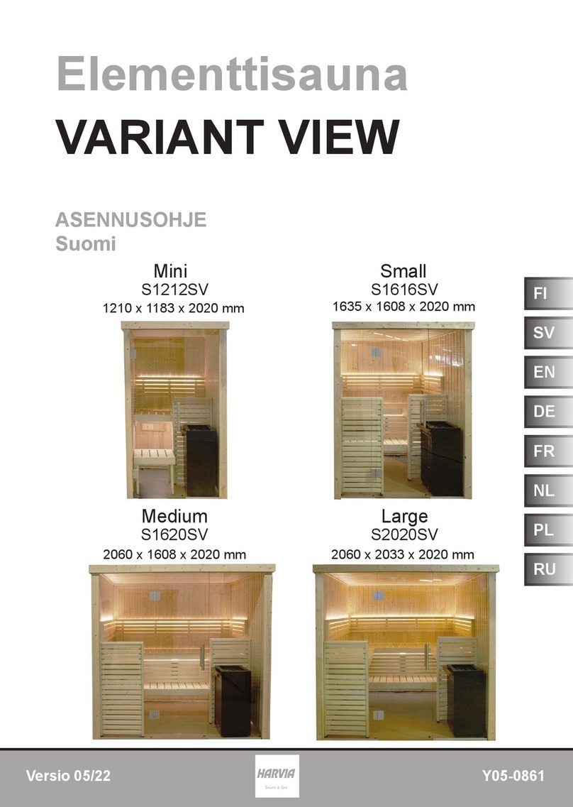 Harvia S1212SV Instructions for installation