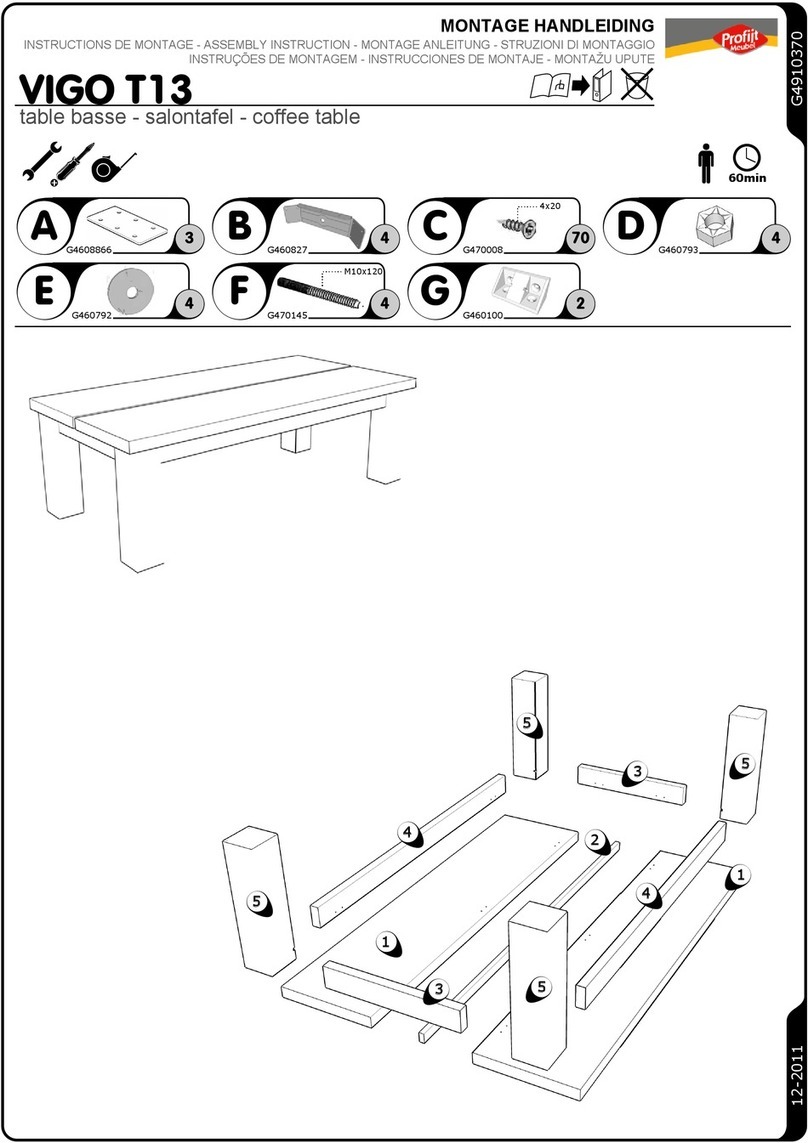 Profijt Meubel VIGO T13 Assembly instruction