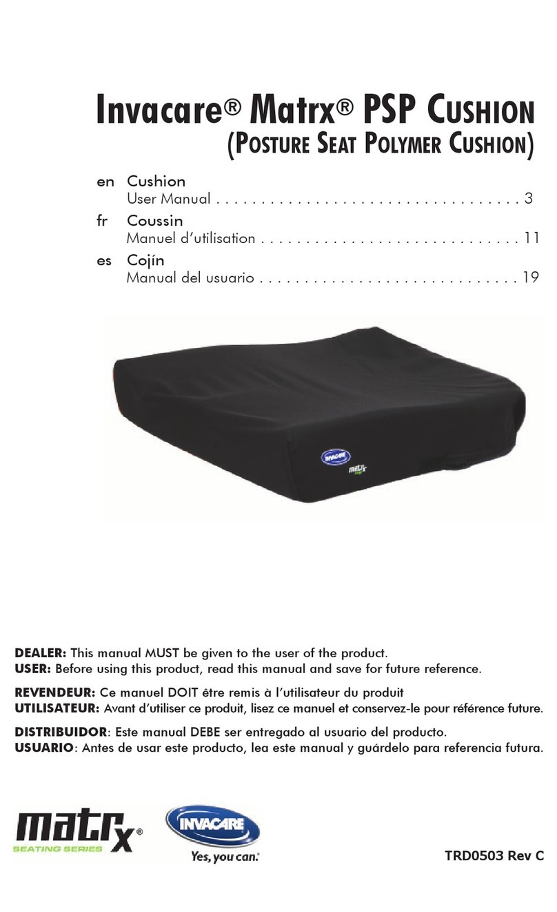 Invacare Matrx PSP CUSHION user manual