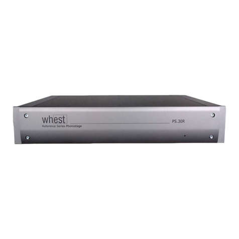 Whest whestTHREE Phonostage Reference Series operating manual
