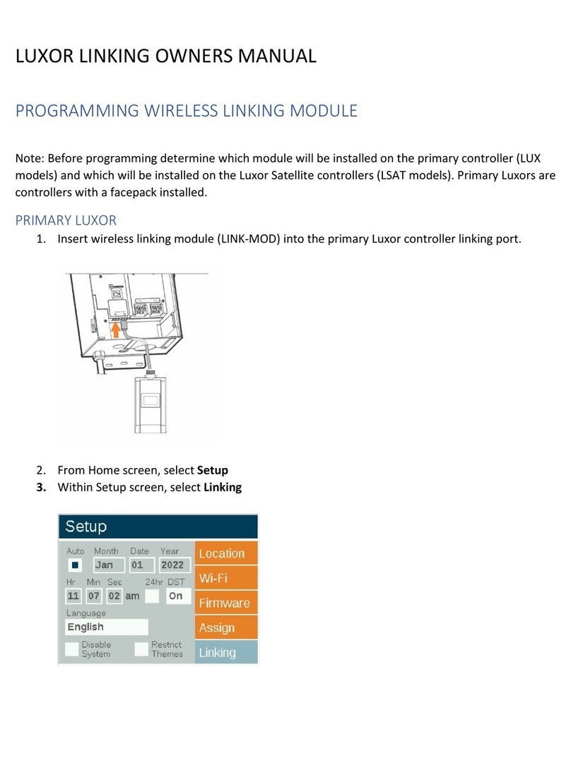 FXLuminaire WIRELESS LUXOR LINKING owner's manual