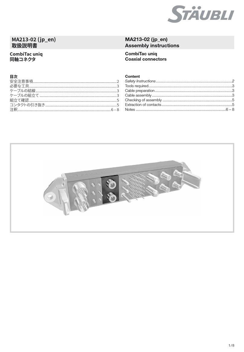Staubli CombiTac MA213-02 User manual Staubli CombiTac MA213-02 User manual