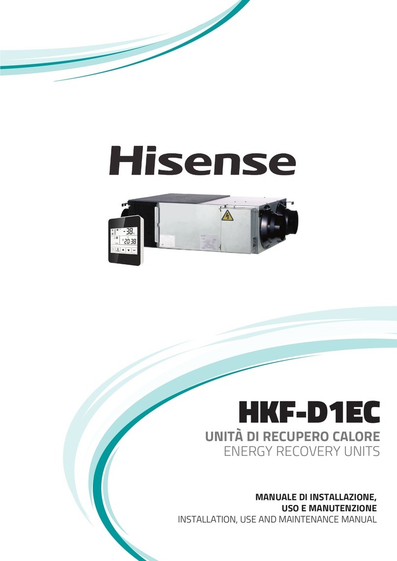 Hisense HKF-D1EC Instructions for installation, use and maintenance manual