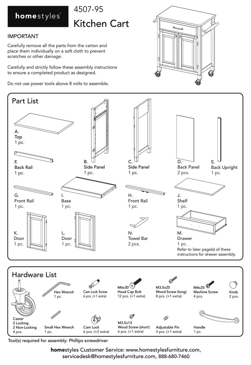 Home Styles Blanche 450795 Assembly instructions